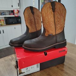 Men's Rancher WP Safety Boots - Dark Coffee Size 12