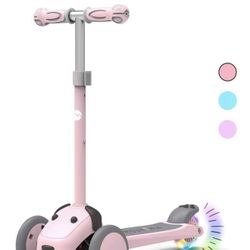 MOUNTALK Kids 3 Wheels Scooter With Adjustbale Heights And LED Wheels