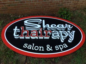 Store front salon sign