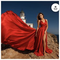 Long Flying Dress For Photoshoot Red Flying Dress Santorini Long Flowy Infinity Dress Convertible Flying Dress Handmade Long Train Dress