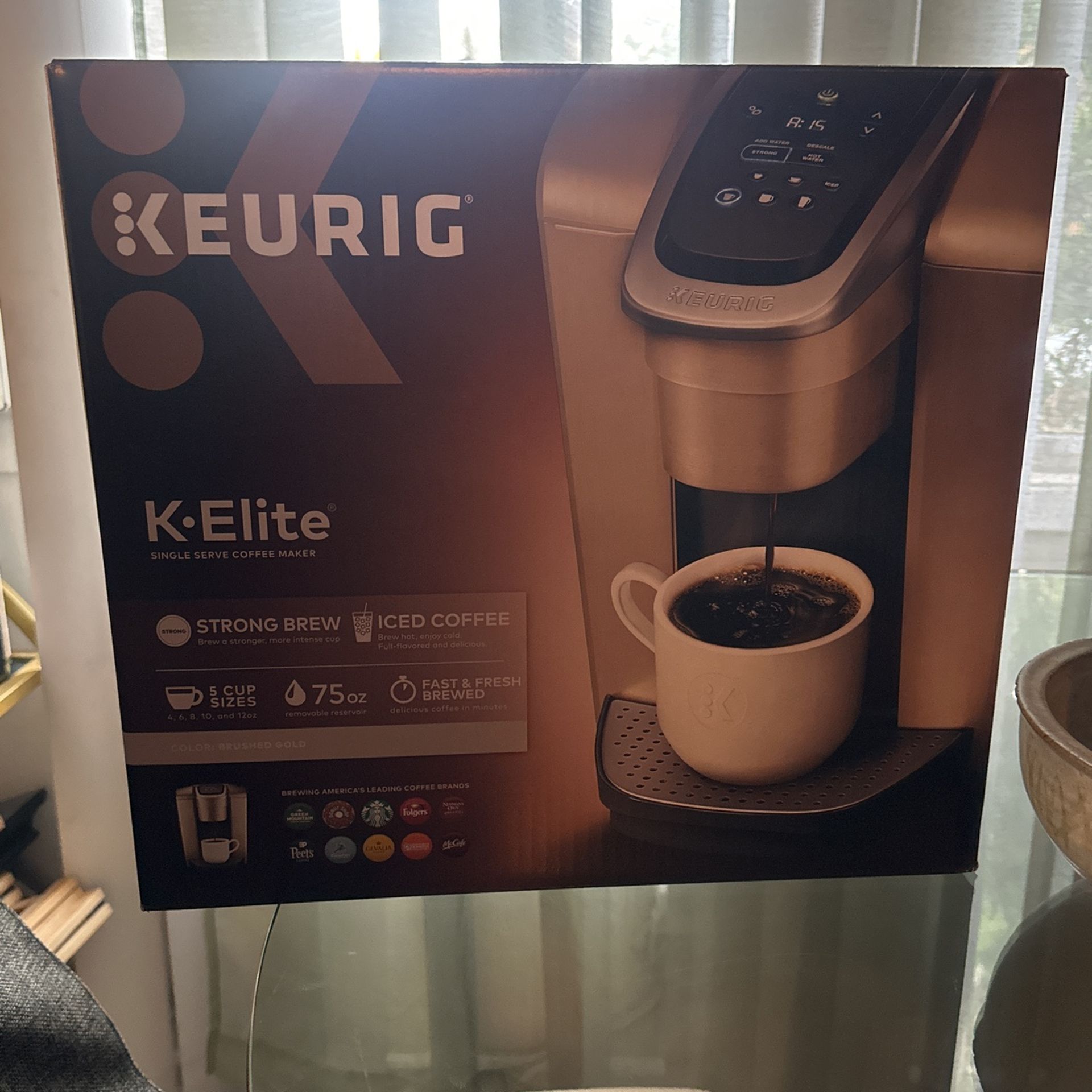 KEURIG® K-Elite® Single Serve Coffee Maker - Brushed Gold