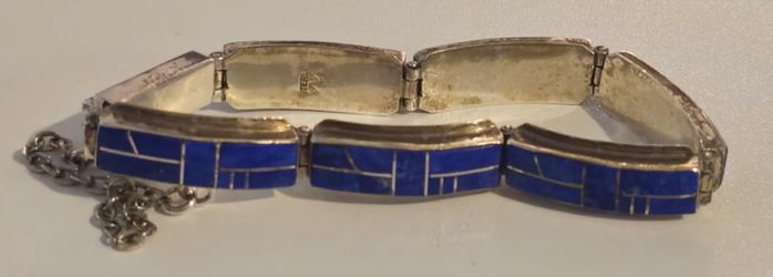 Lapis and silver bracelet