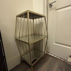 Gold metal and mirror geometric shelf- Must Got Today! 