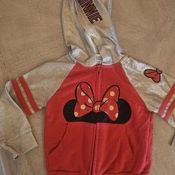 Red And Gold Minnie Mouse Jacket W/hood