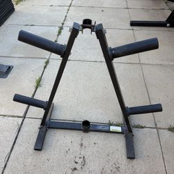 Olympic weight plate holder