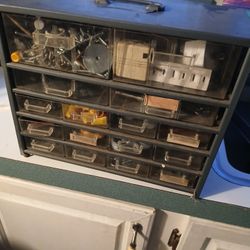 Metal Storage Cabinet, with Parts