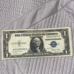1935E silver certificate with blue seal