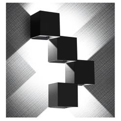 LED Outdoor Sconses Light Up and Down Wall Lights Adjustable Light Beam Aluminum IP65 20W High Power 6000K White 1800LM Modern Exterior Lights Fixture