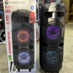 Rechargeable Bluetooth Party Speaker with wired mic