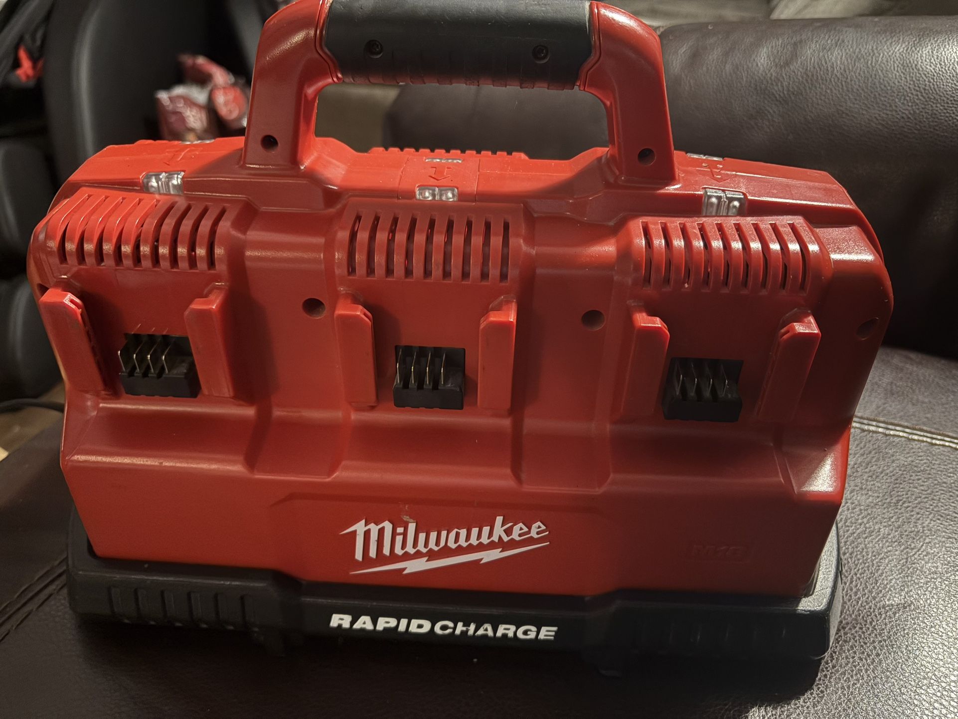 M12 and M18 12-Volt/18-Volt Lithium-Ion Multi-Voltage 6-Port Sequential Rapid Battery Charger (3 M12 and 3 M18 Ports)