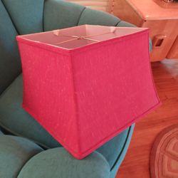 Mid Century Red Lamp Shade 