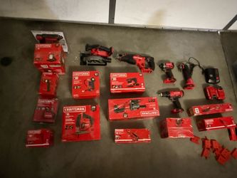 18 craftsmen portable tools great for a mechanical  Or fixing the house  2 large craftsmen better  1 craftsman charger  Very good value store price ov