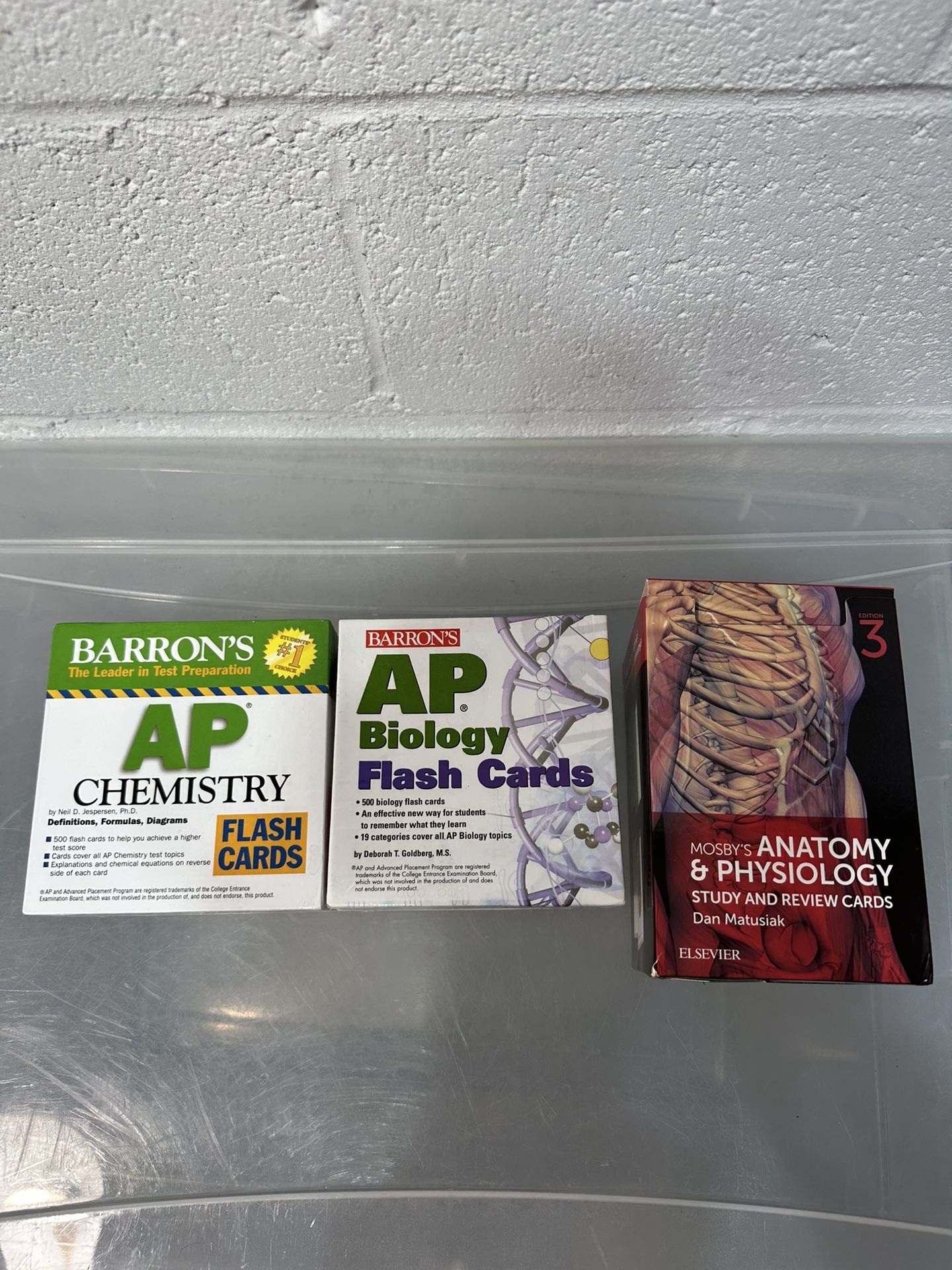 AP Biology Flash Cards, AP Chemistry and Mosby's Anatomy & Physiology Study
