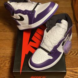 Air Jordan 1 Court Purple Sizes 8, 7.5, 6.5, 6, 5.5