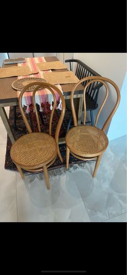 Pair of Italian Thonet-style bentwood chairs