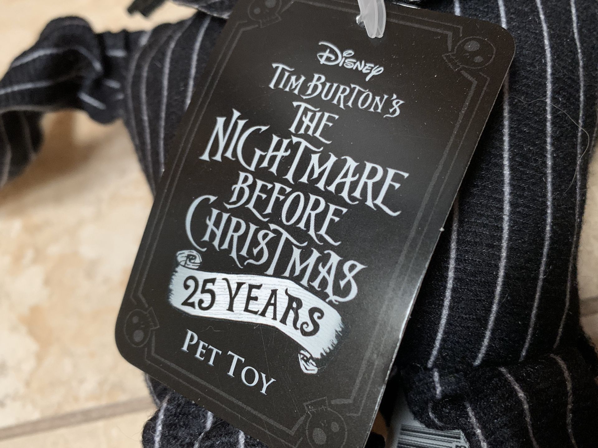 (2) Nightmare Before Christmas Jack Skellington Dog Toy