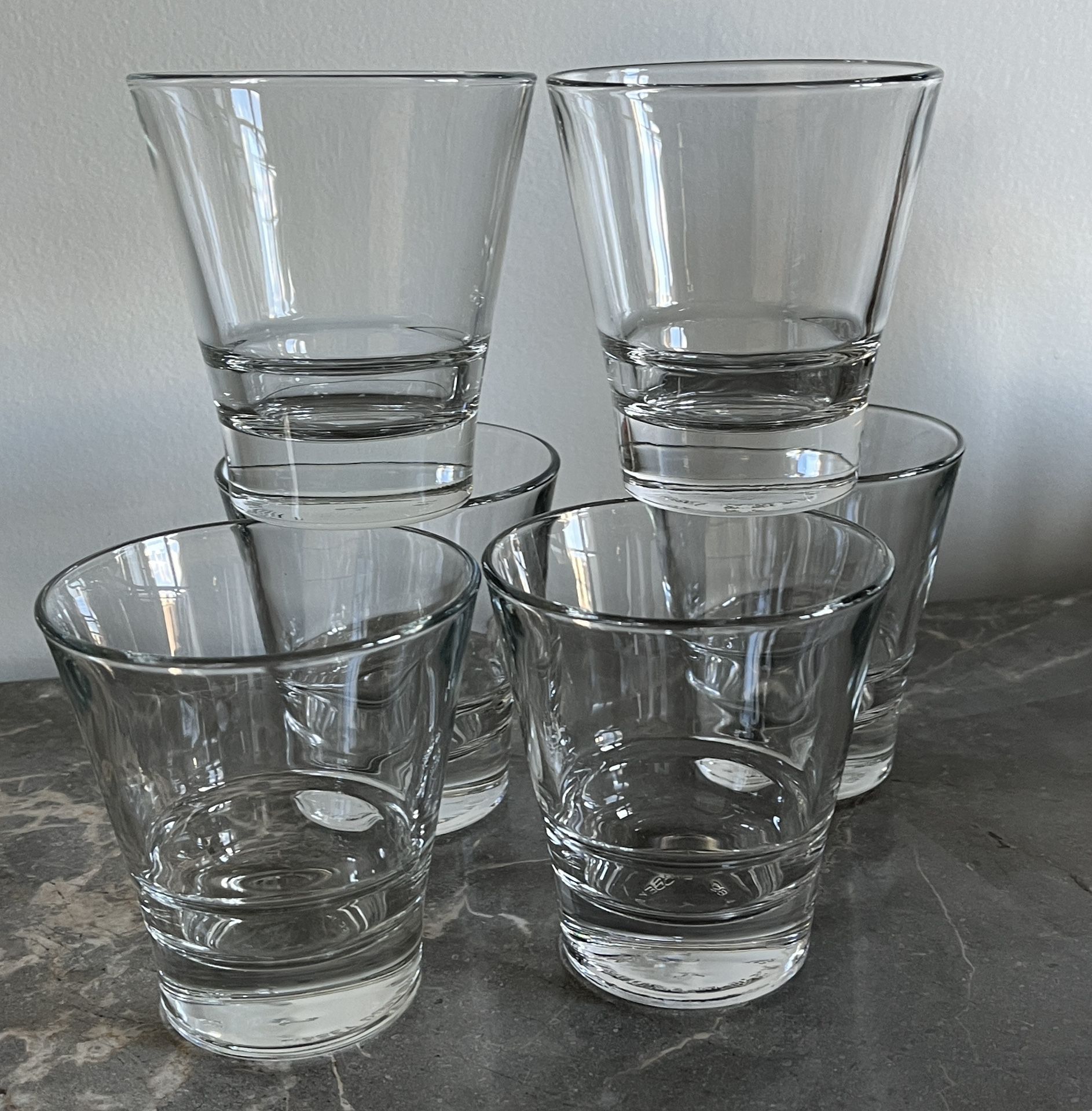 Libbey Duratuff Lowball Whiskey Glasses Heavy Bottom 6 Pack MADE IN USA