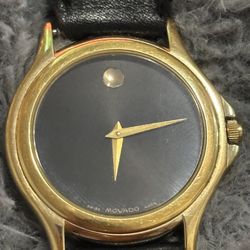 Movado women Museum Gold Bezel 