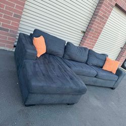 really nice sectional with mattress and storage