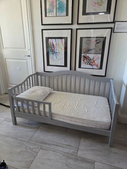 Toddler Bed Light Grey
