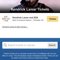 Kendrick Lamar and SZA Saturday May 3 at 7:00pm Bank of America Stadium