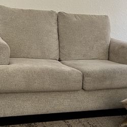 Beige Loveseat 