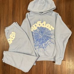 Baby Blue Sp5der Hoodie