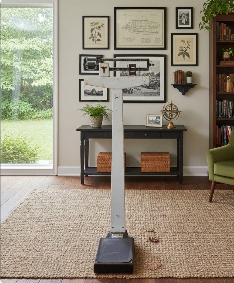 Vintage 1970s Home gym upright weight scale Health O Meter working condition