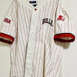 Vintage 90s Chicago Bulls Starter Pinstripe Jersey XL NB