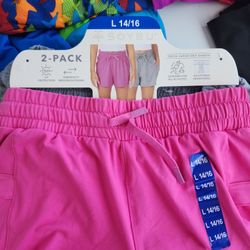 Soybu Pink and Gray Youth Cargo Shorts 2-Pack