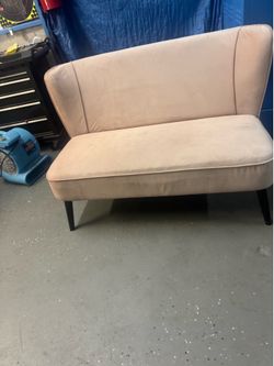 Mid-Century Modern Velvet Loveseat