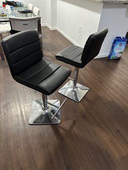2 Black Bar Stools