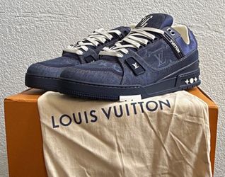 Louis Vuitton LV Trainer Monogram Denim Blue Men's 11.5 New in Box