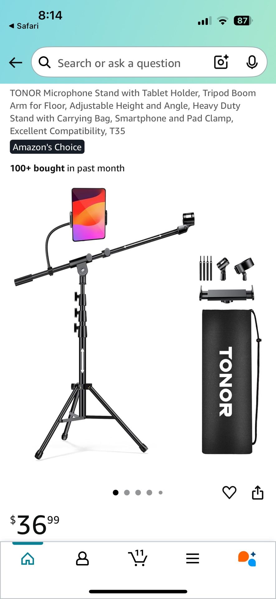 Tripod Boom Arm Stand