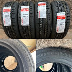 4 Brand New 15’ Kumho All-Season Tire - 205/50R15 Tires