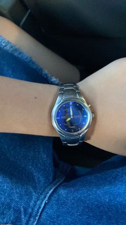 blue vintage watch