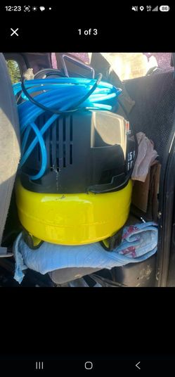 Yellow Portable Air Compressor with Hose
