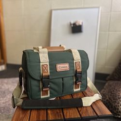 Canon Camera Bag | Vintage Style | Green, Brown