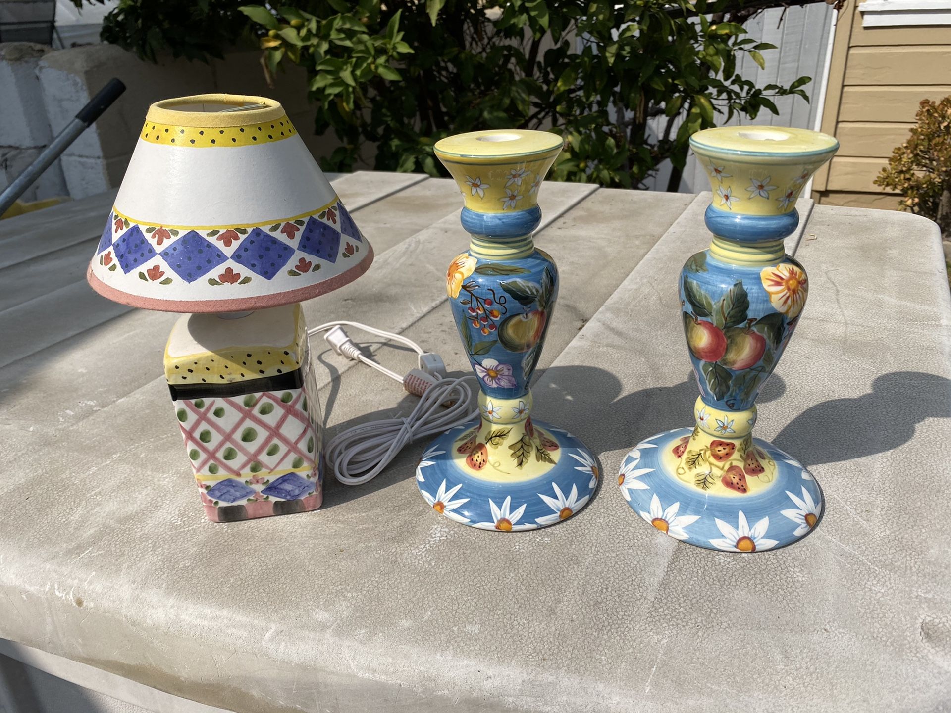 Lamp and candle holder