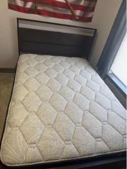 Full bed frame and mattress