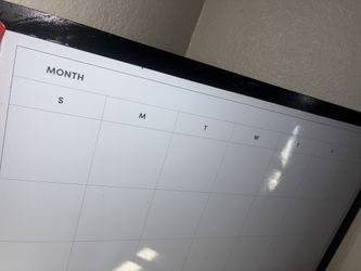 Dry erase calendar