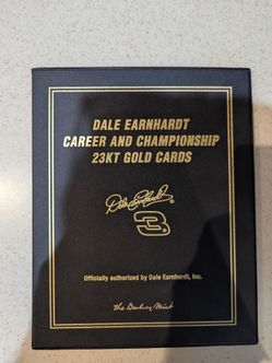 Dale Earnhardt Career and Championship 23KT Gold Cards Set