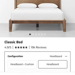 Thuma Classic Bed - king size, walnut color