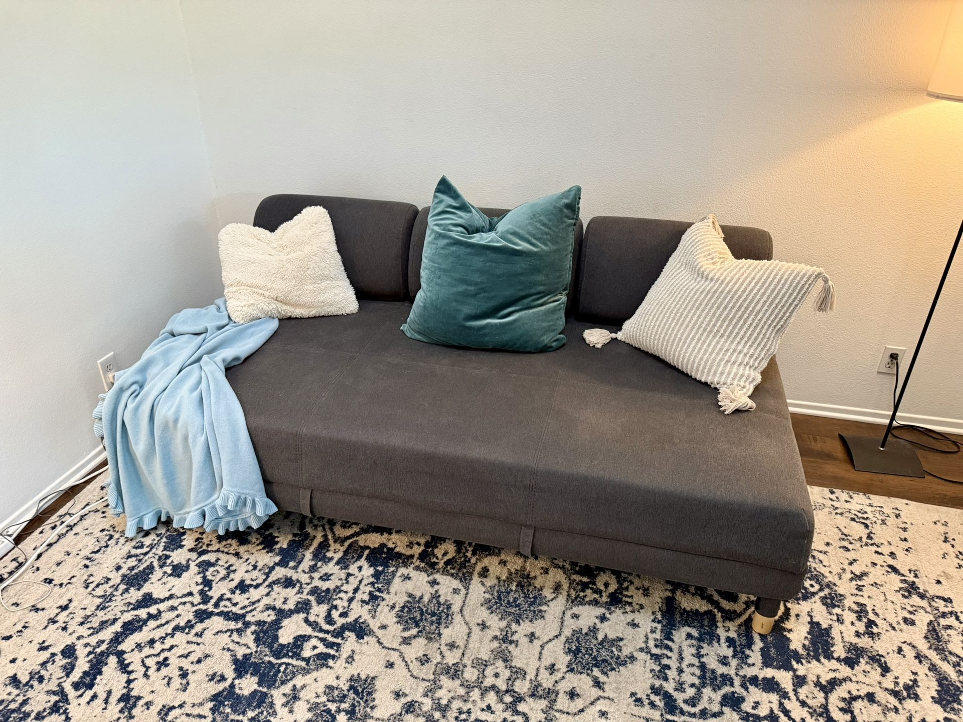 IKEA Sleeper Sofa with storage, moveable bolsters
