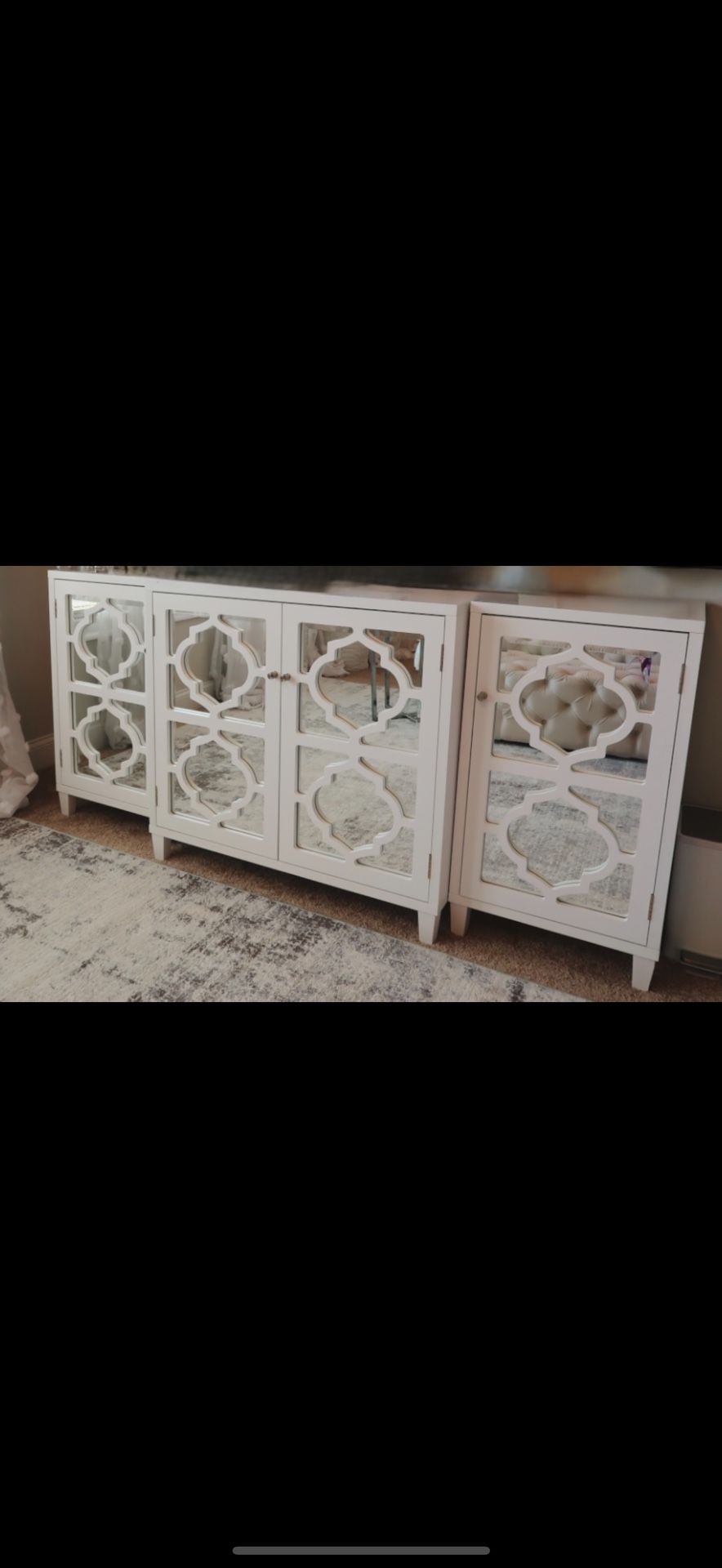 Mirrored credenza