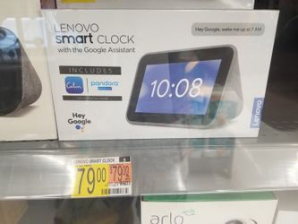 Lenovo 4" Smart Clock with the Google Assistant, Smart Speaker Bluetooth 