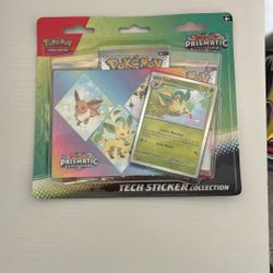 Sealed Prismatic Evolutions 3 pack sticker collection