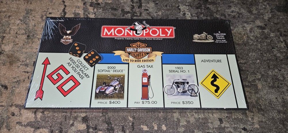 Monopoly Harley-Davidson Live to Ride Edition (2000) Brand New & Factory Sealed!
