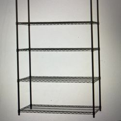 Black  5 Tier Shelving Unit