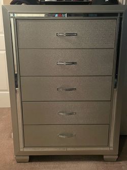 Silver mirrored dresser